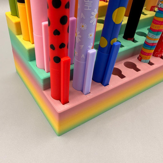 Sonderfarbe | platzsparender Stiftehalter kompatibel mit Legami Lovely Friends und radierbare Legami | verschiedene Größen | Rainbow