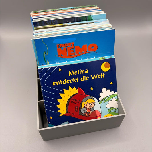 Bücher Aufbewahrung | Aufbewahrungsbox | kompatibel mit Pixi Bücher, Nelson Bücher & andere Mini-Bücher | Wunschfarbe |ca 15 Bücher pro Fach