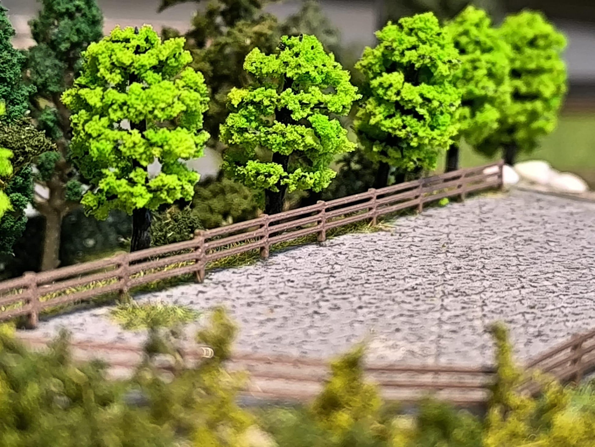 Weidezaun Spur N Modellbahn Zaun 40 Stck, Zubehör kompatibel mit Faller Fleischmann, 3D Druck Miniatur Zaun Set, Maßstab 1:160, je 88mm