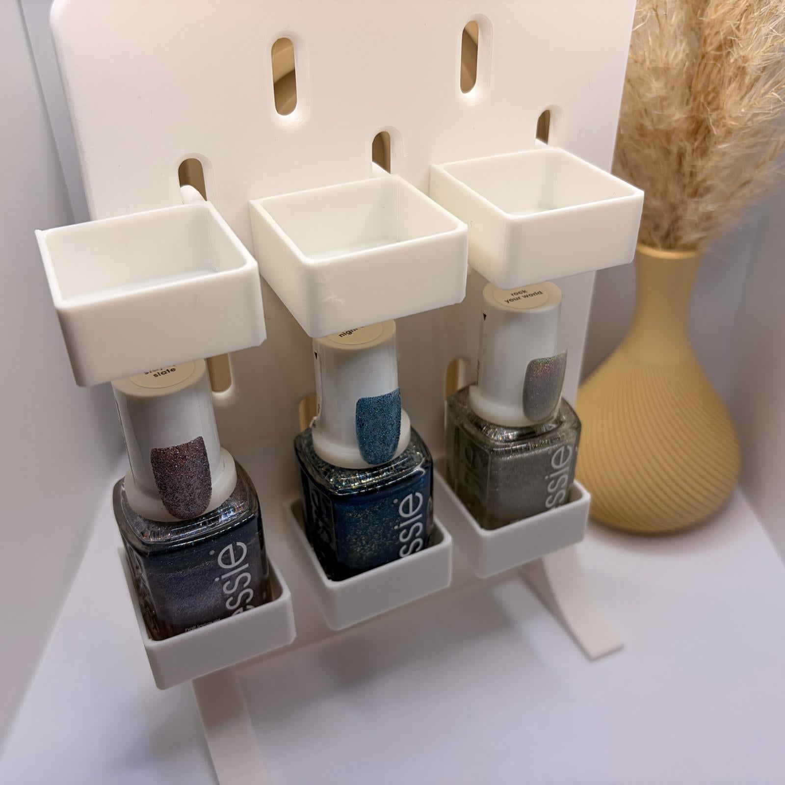 Nagellack Halterung kompatibel mit Ikea Skadis | Organizer für eckige Flaschen wie Essie | Nagellack schön aufbewahren