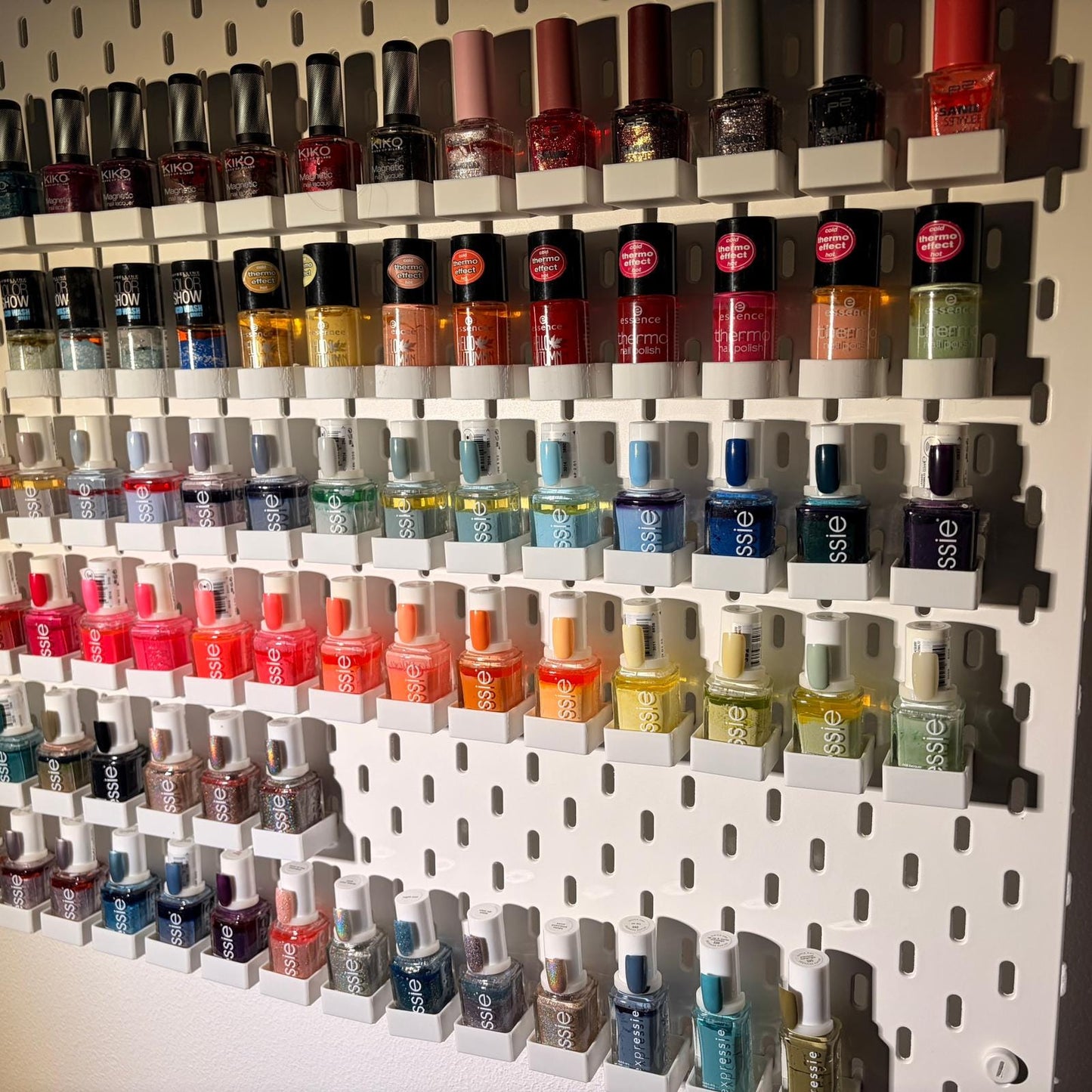 Nagellack Halterung kompatibel mit Ikea Skadis | Organizer für eckige Flaschen wie Essie | Nagellack schön aufbewahren