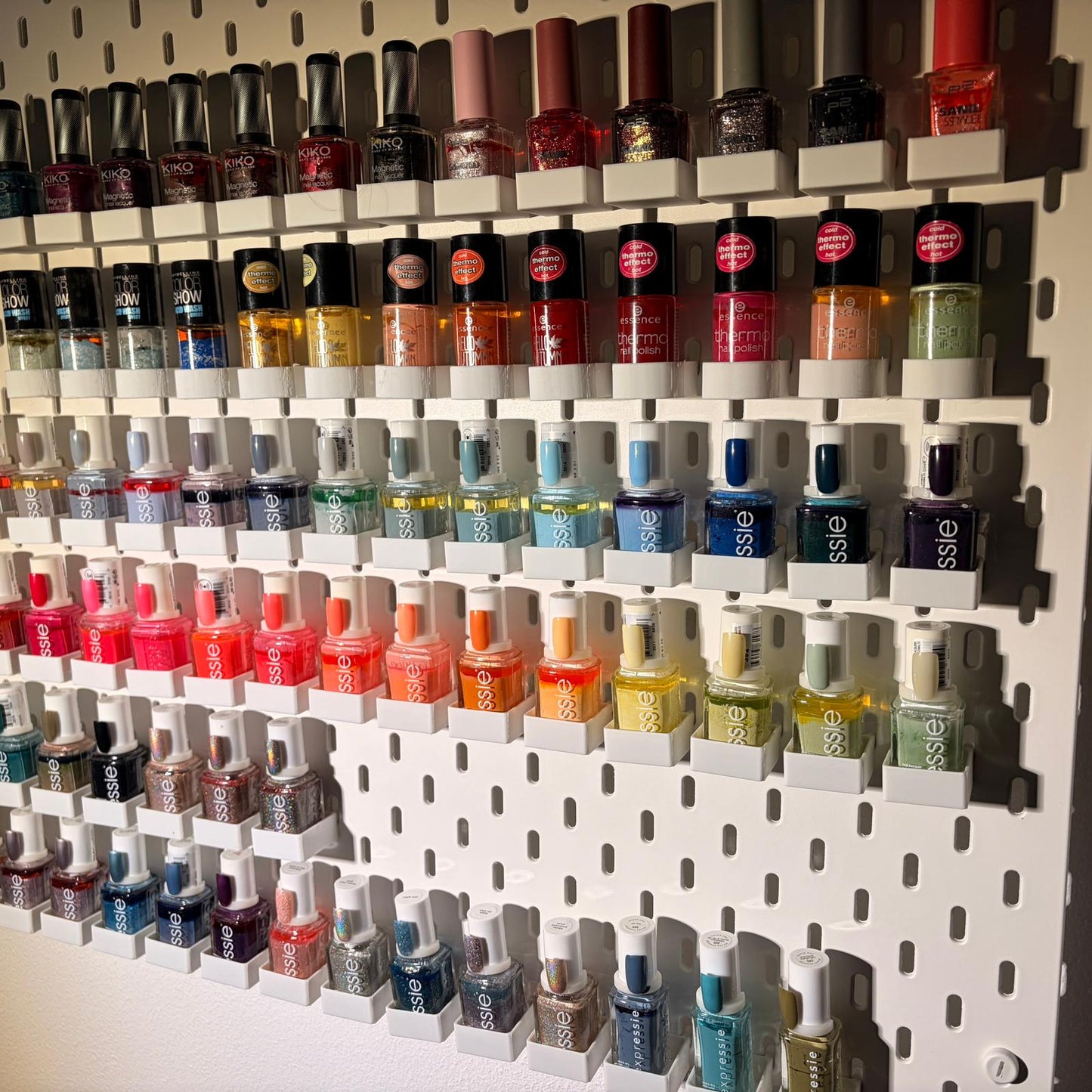 Nagellack Halter kompatibel mit IKEA Skadis | Nagellack Organizer | Nagellack Display | Skadis Nagellack | Nagellack Wandmontage | 3D Druck