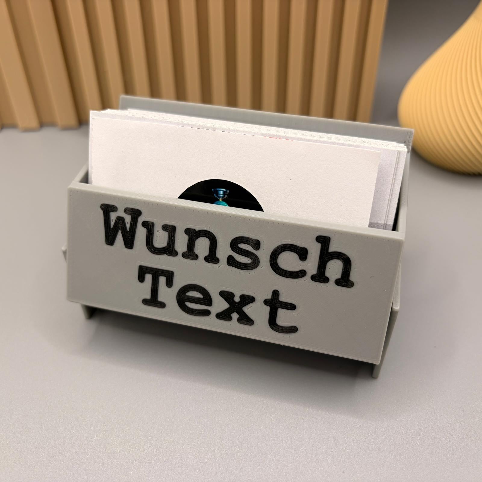 Visitenkartenhalter personalisiert 3D Druck mit Wunschname | Visitenkartendose Standard Visitenkarten EU | Wunschtext | Visitenkartenetui