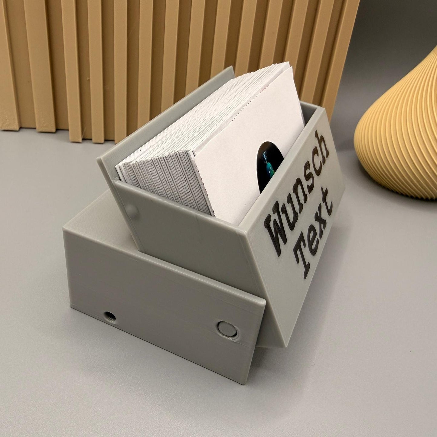 Visitenkartenhalter personalisiert 3D Druck mit Wunschname | Visitenkartendose Standard Visitenkarten EU | Wunschtext | Visitenkartenetui