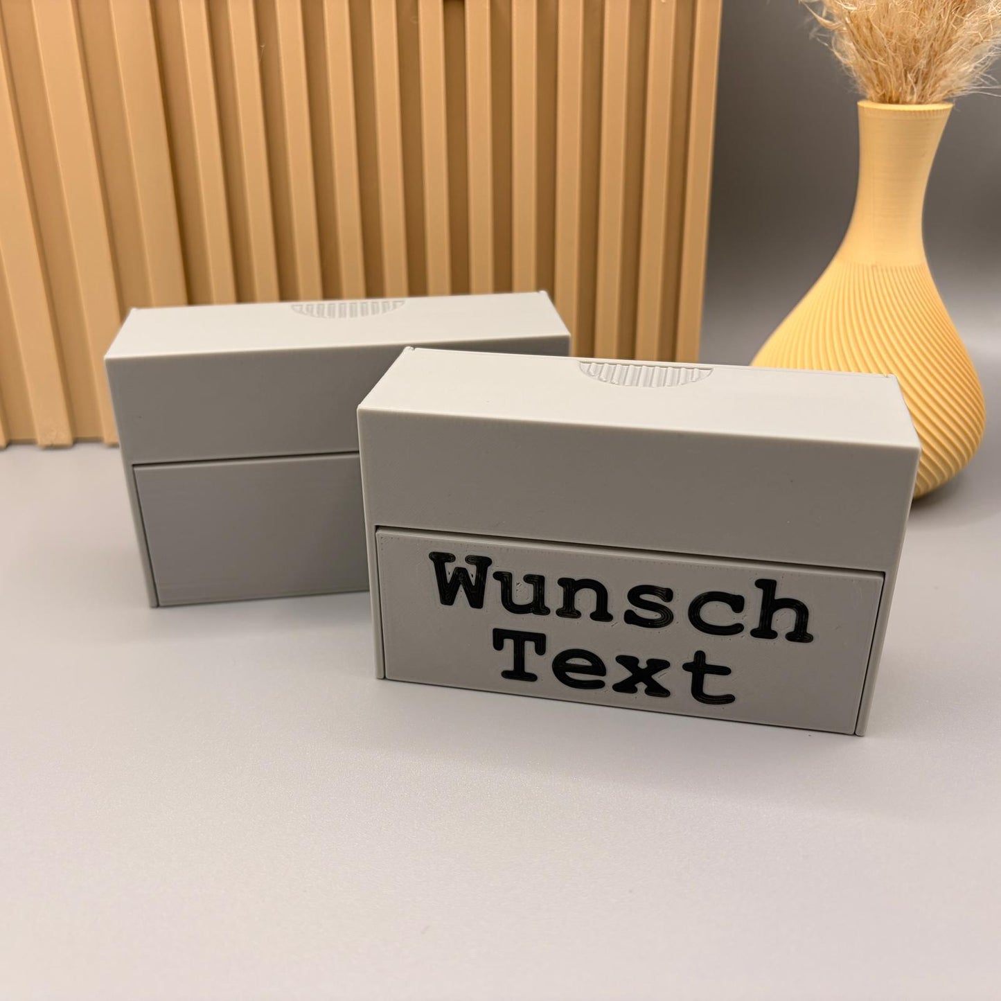 Visitenkartenhalter personalisiert 3D Druck mit Wunschname | Visitenkartendose Standard Visitenkarten EU | Wunschtext | Visitenkartenetui