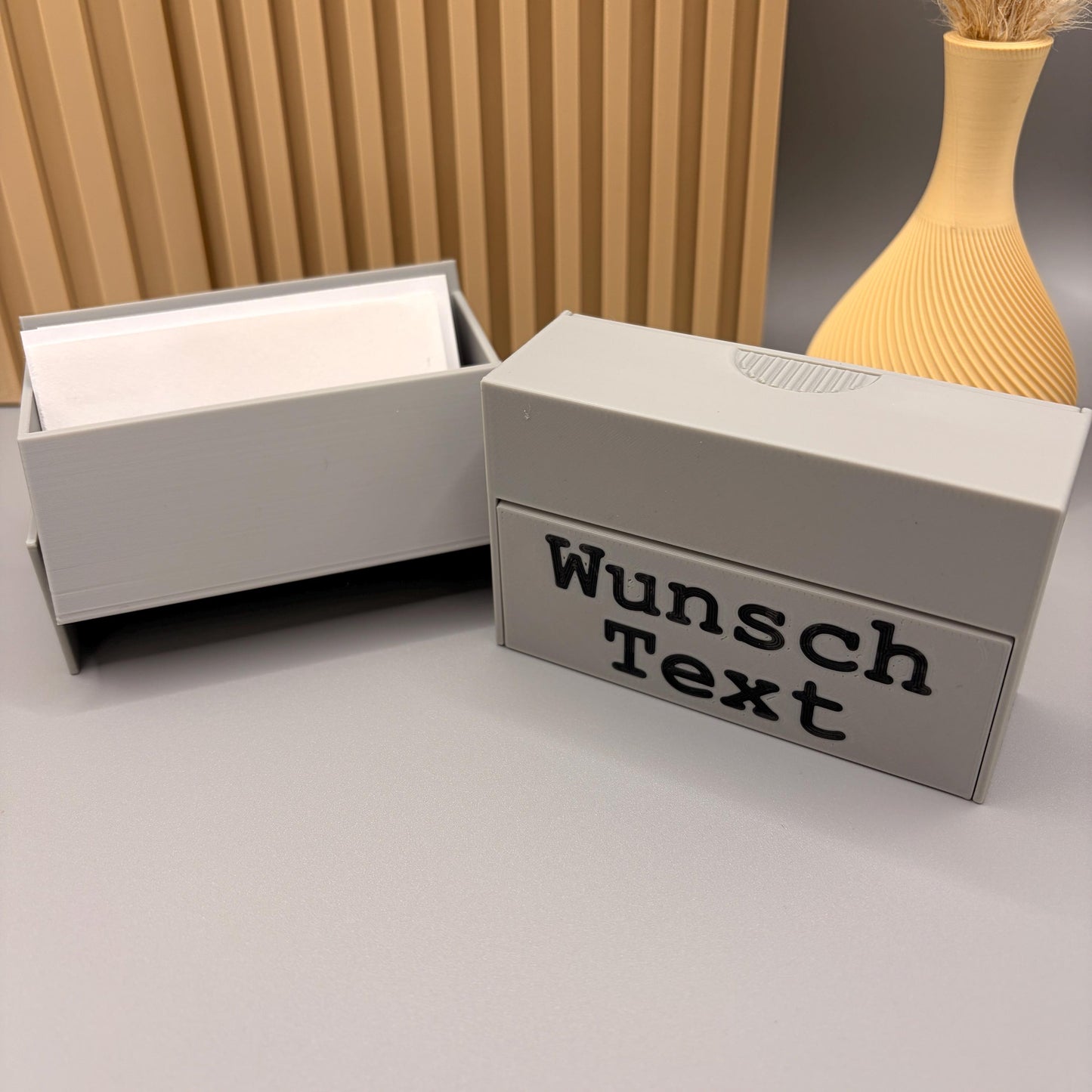 Visitenkartenhalter personalisiert 3D Druck mit Wunschname | Visitenkartendose Standard Visitenkarten EU | Wunschtext | Visitenkartenetui