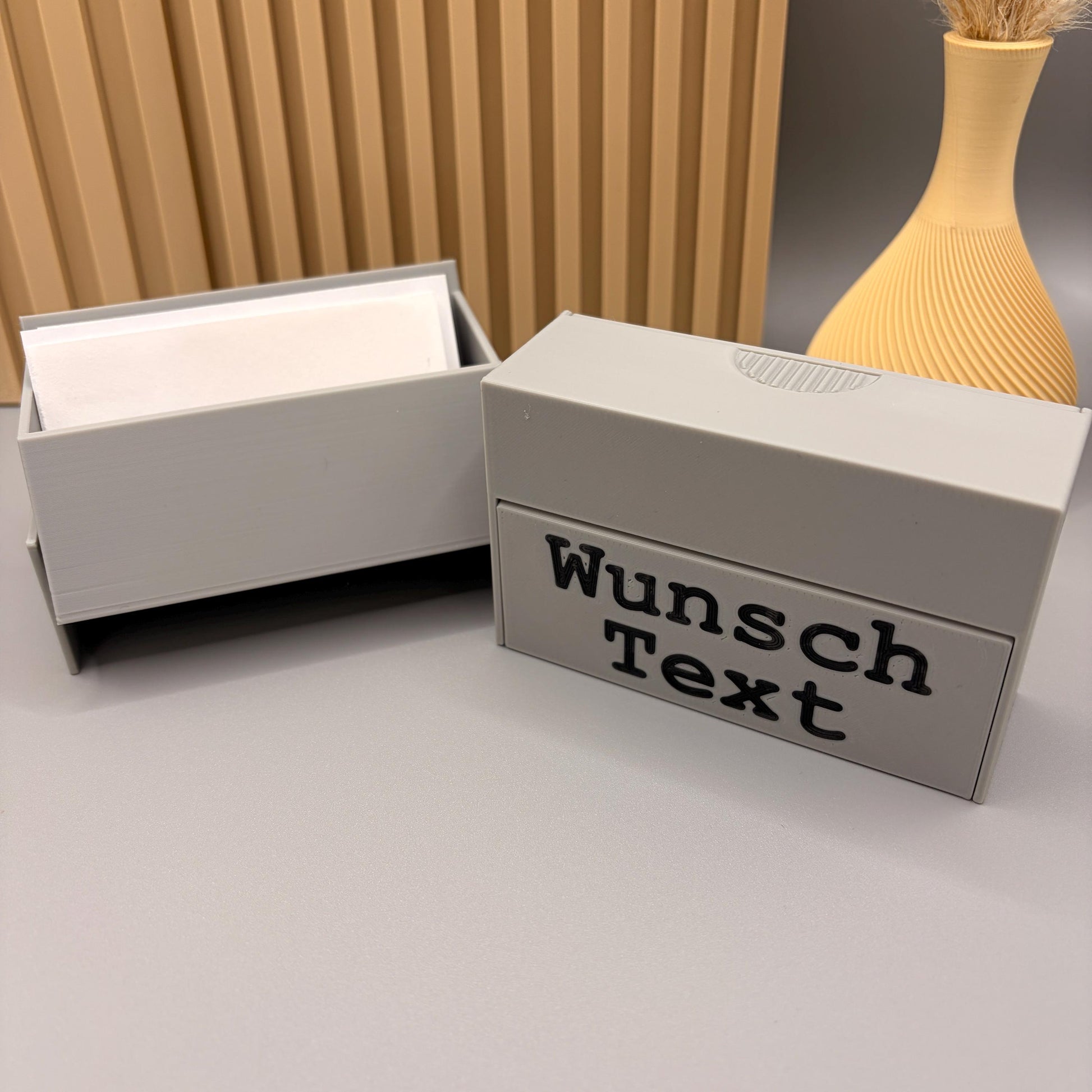 Visitenkartenhalter personalisiert 3D Druck mit Wunschname | Visitenkartendose Standard Visitenkarten EU | Wunschtext | Visitenkartenetui