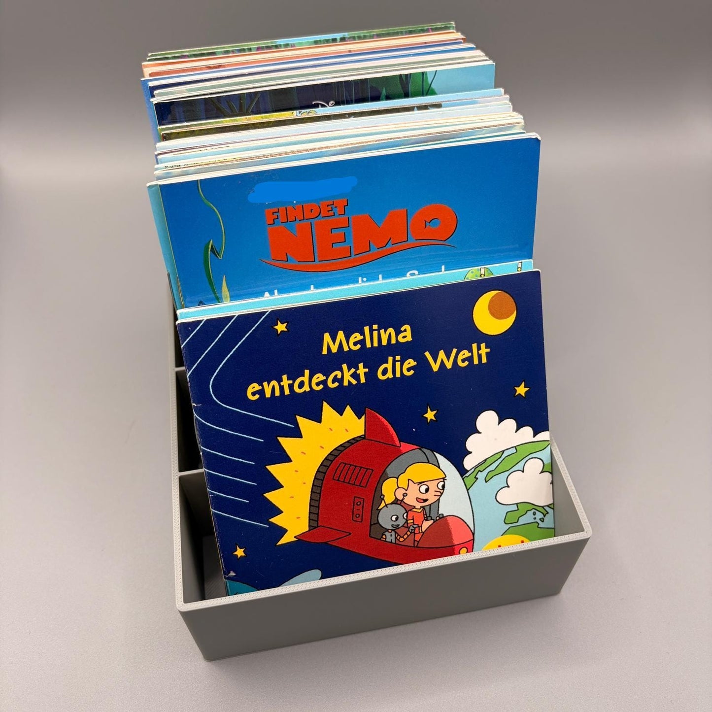 Bücher Aufbewahrung | Aufbewahrungsbox | kompatibel mit Pixi Bücher, Nelson Bücher & andere Mini-Bücher | Wunschfarbe |ca 15 Bücher pro Fach