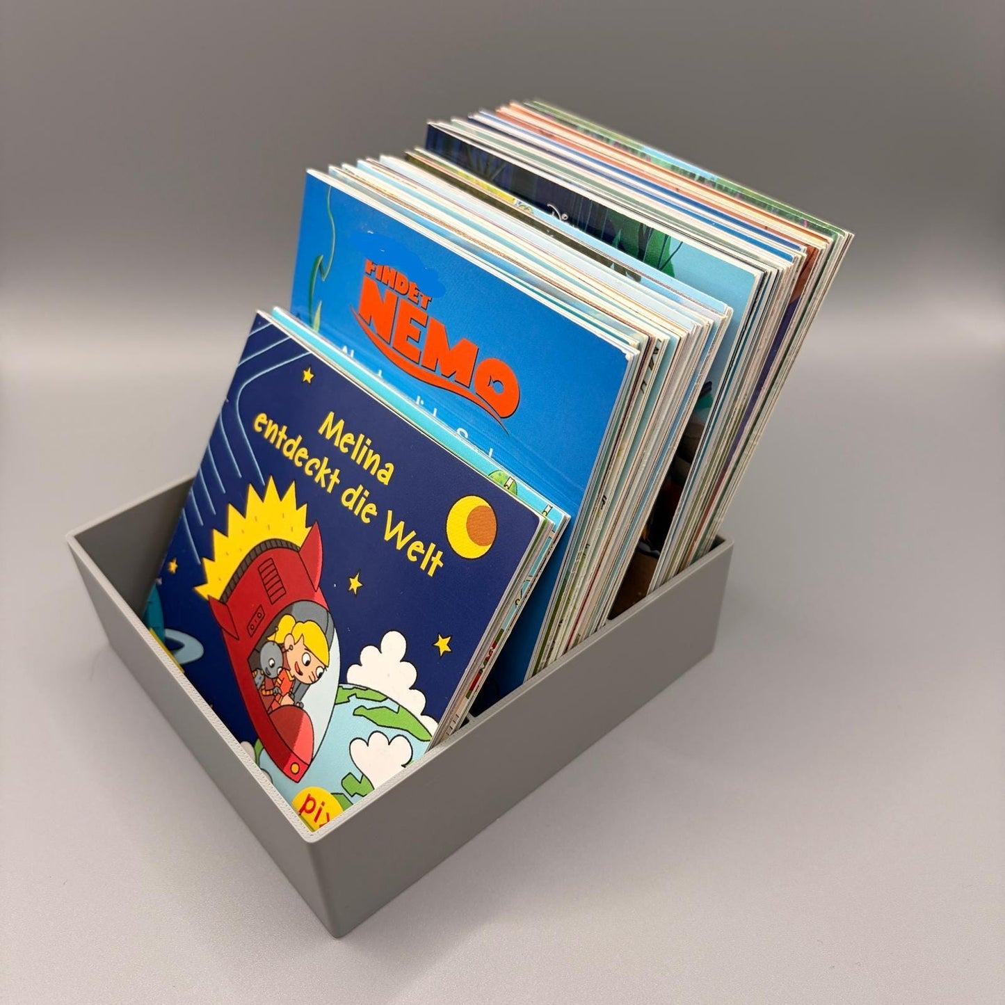 Bücher Aufbewahrung | Aufbewahrungsbox | kompatibel mit Pixi Bücher, Nelson Bücher & andere Mini-Bücher | Wunschfarbe |ca 15 Bücher pro Fach