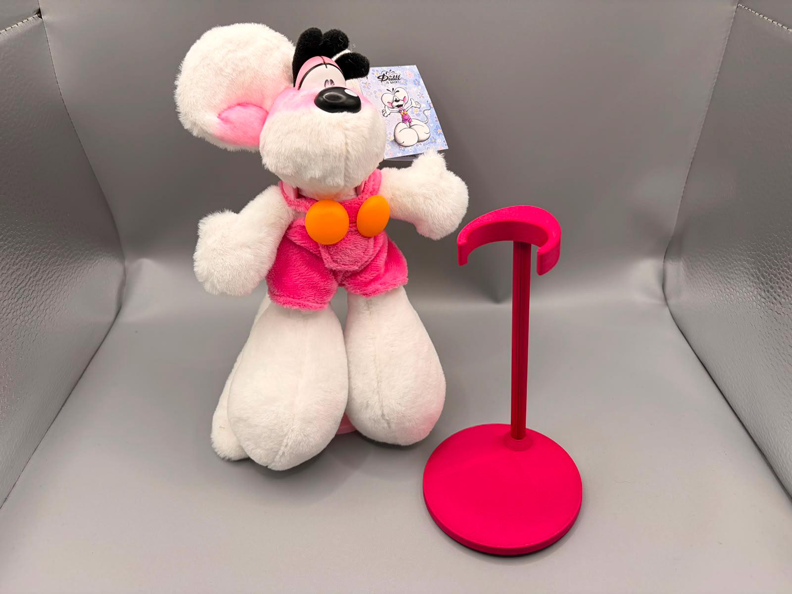 Halter für 20cm Diddl Maus Plüschtiere | Diddl Aufsteller | Kompatibel mit Plüschtieren aus 90er/2000er und Diddl is back | Farbe wählbar