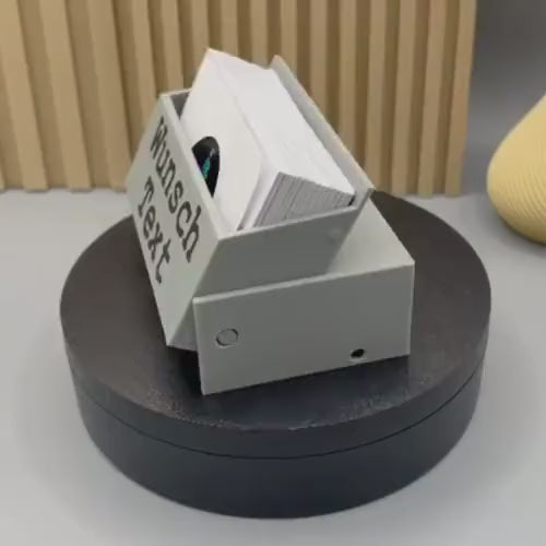 Visitenkartenhalter personalisiert 3D Druck mit Wunschname | Visitenkartendose Standard Visitenkarten EU | Wunschtext | Visitenkartenetui